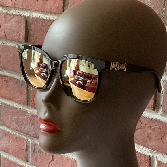 Moschino Gold Mirror Square Sunglasses - Picture 2 of 9